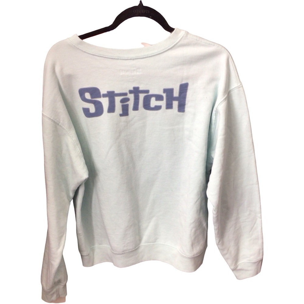 Disney Stitch Light Blue Sweatshirt Top - Picture 2 of 4
